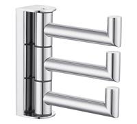 Angle Simple Towel Hook for Bathroom, SUS 304 Stainless Steel Foldable Robe Towel Holder, Wall Coat Hook, Polished Chrome