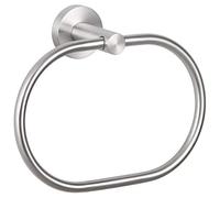Angle Simple Towel Ring Brushed Nickel, SUS304 Stainless Steel Hand Towel Rack, Unique Oval Shaped Towel Holder, Modern Bathroom Towel Hanger