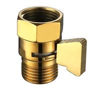 Angle Simple Water Flow Control Valve, Brass Shut Off Valve for Handheld Shower, Water Volume Adjust Valve, Shower Head Flow Control Valve, Water Pressure Regulator, Gold