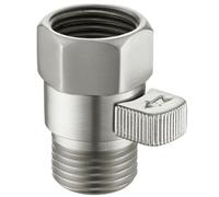 Angle Simple Water Flow Control Valve, Brass Water Pressure Regulatror Bathroom Shut Off Valve Turn Off Water Switch Reduce Water Decive for Showerhead Hose Bidet Sprayer Brushed Nickel