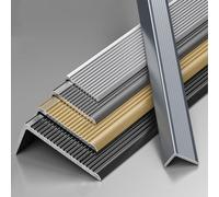 Angle Step Edge L- Molding Stair Trim Nose,Aluminium Metal,for Protector Steps Nosing Non-Slip Tread Cover(1Pcs)(Black,90cm L 100mm*30mm)