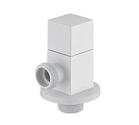 Angle Stop Valve 1/2 Inch x, Brass, Faucet Valves for Kitchen Sink,Shower Shut Off, for Sinks,Grey(Blanc)