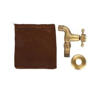 Angle Stop Valve 2pcs Wall Mounted Vintage Brass Faucet Single Cold Water Tap for Kitchen Sink