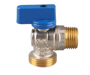 Angle Stop Valve Brass Quarter Turn Ball Valve Water Shut Off Valve with G1/2 DN15 Male and G3/4 DN20 Male Thread for Toilet Kitchen Sink Bathroom Sink Plumbing Fixtures