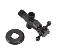 Angle Stop Valve Retro Copper Cross Handle Water Stop Valve for Bathroom Toilet Kitchen Faucet