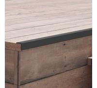 Angle Strips WPC in Black 170 cm Pack of 5 Wood-Plastic Composite for Decking Step Edges Water and Weather Resistant Durable Easy Care Versatile for