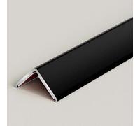 Angle Trim & Skirting Board Protector Angle Strip, 3pcs*90cm Aluminum Peel and Stick L Molding Corner, for Tiles, Worktop Edging Strip(Black,40x40mm)