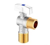 Angle Valve, 2 Pack, Hot and Cold Water Heater Triangle Switch, High Flow Brass Core, Rust Resistant Metal Handle, Space Saving Design for Bathroom Kitchen(A)