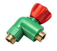 Angle Valve - 4/6 Point PP/Brass, Leak Proof Safety Outlet, Water Faucet Shut Off | for Kitchen Sink Control, Bathroom
