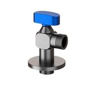 Angle Valve Brass Angle Valve Water Control Chrome Corner Bathroom Tap 1/2 * 1/2 for Warmer System(1pcs Gray Blue)