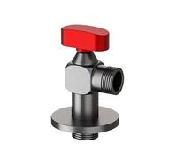 Angle Valve Brass Angle Valve Water Control Chrome Corner Bathroom Tap 1/2 * 1/2 for Warmer System(1pcs Gray red)