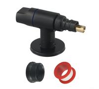 Angle valve for washing machine water stop, brass material with quick open feature and metal handle, suitable for kitchen and bathroom wall mounting (Black)