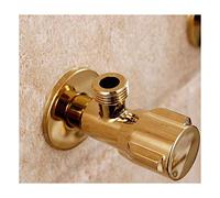 Angle Valve Gold Solid Brass Wall Mount Angle Valve for Toilet Universal Stop Water Triangle Valve for Faucet and Toilet