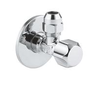 angle valve safety technology (for single lever tap with self-sealing connection thread, 1/2-inch wall connector with push-on rosette, 3/8-inch outlet