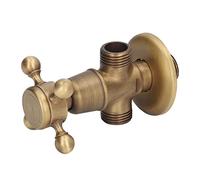 Angle Valve Vintage Style Brass High Hardness Good Sealing Cold Hot Faucet Water Stop Valve