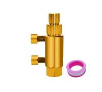 Angle Valve Wire Extractor Tap with Reverse Thread for Broken Pipe and Screw Removal, 45 Steel Construction, Rust-Resistant Coating, 20/25/32mm Size Gold