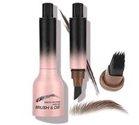 Angled Brush And Dip Liquid Eyebrow Gel,Multi-Functional Pressed Eyebrow Brush,Waterproof Eyebrow Pencil,Tinted Eyebrow Pencil with a Micro-Fork Tip Applicator for Women, Beginners