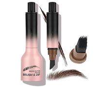 Angled Brush And Dip Liquid Eyebrow Gel,Multi-Functional Pressed Eyebrow Brush,Waterproof Eyebrow Pencil,Tinted Eyebrow Pencil with a Micro-Fork Tip Applicator for Women, Beginners