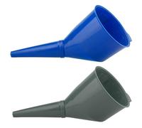Angled Car Fuel Funnel With Filter Kit 2 Pack Gray And Blue