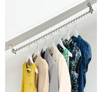 Angled Clothes Rail by ZEBEDEE ANY ANGLE HANGING RAIL Satin White Powder Coated Finish. Sloped Storage Solution for Loft Slanted Ceilings, Angled Wardrobes, Attic Eaves and Under Stairs (900 mm)