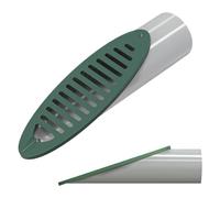 Angled Drainage Grate - PVC 44.5x10.2cm | Gutter Downspout Extension Cover | Sloped Yard Drain Cover,Anti Clogging Storm Water Drainage Grille For Garden Patio Sewer Pump