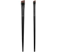 Angled Eyebrow Brush 2PCS Portable Eyeliner Brush with Rubber Handle, Soft Elastic Bristles, Washable
