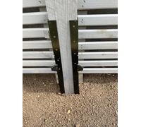 Angled Fence Post Repair Spikes - Pack of 2 - Heavy-Duty Steel Brackets for Fixing Broken or Leaning Timber Fence Posts - No Dig, Easy Installation