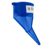 Angled Fuel Funnel with fine mesh filter and handle,for petrol diesel oil ad-blue water screen wash (Blue)