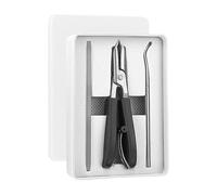 Angled Head Nail Clippers, Fingernail Clippers with Wide Attachment - Non-Slip Ergonomic Precision Manicure Cutting Tool for Travel Home Salon