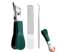 Angled Nail Clipper - Curved Nail Scissors For Thick Ingrowing Toenails In Elderly With Nail File,Firm Pedicure And Manicure Tools For Men Women And Elderly