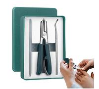 Angled Nail Clippers - Wide Jaw Beveled Edge Toe Nail Clippers | Ergonomic Anti Slip Tool, Stainless Steel Manicure Kit for Men, Women and