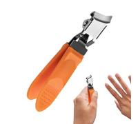 Angled Nail Clippers - Wide Jaw Opening Manicure Scissors | Curved Angled Splash Resistant Nail Clippers for Nail Care and Pedicure Tools Ideal for Men and Women Grooming Needs | Angled Nail Clippers