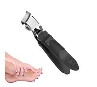 Angled Nail Clippers - Wide Jaw Opening Manicure Scissors | Curved Angled Splash Resistant Nail Clippers for Nail Care and Pedicure Tools Ideal for Men and Women Grooming Needs | Angled Nail Clippers