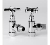 (Angled, No) Corby Angled/ Striaght Traditional Radiator Valve set
