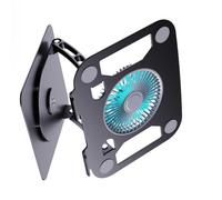 Angled Notebook Stand with Cooling Fan for Laptops and Tablets - 15.9 Inch Adjustable Height and Ergonomic Design for Optimal Comfort