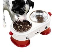 Angled Pet Feeder Stand - Non Slip Raised Bowl Base, 2 in 1 Double Flat Design | Healthy Digestion Feeding Station for Small Dogs, Felines,