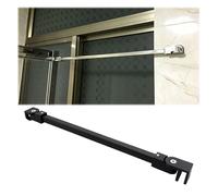 Angled Shower Glass Panel Support Bar, 16 24 32 40 48 60 Inch Shower Screen Support Brace for Fixed Glass, Robust Screen Stabilizer Bracket Rod(Black,L-40cm/15.6")