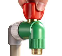 Angled Valve for Tap - Leak Proof Outlet | Shut-off Valve for Bathroom, Kitchen and Bathroom, Pressure Reduction Safety