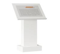 Angled Walnut Classroom Podium - Spacious Multimedia Lectern for Offices, Churches, Weddings & Speeches - 54x40x130cm (21x16x51in)