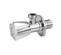 Angled Water Isolating Valve 1/2" x 1/2" BSP Wall Mounted Stop Isolation Valve Chrome Angle Valve for Basin Sink, Warmer System and Toilet 1 Pack
