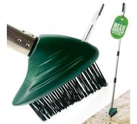 Angled Weed Remover with Built-In Scraper, Long-Handle Patio Brush for Moss Removal, Ideal for Gardens, Driveways, and Block Paving