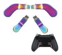 Anglepingping 4 PCS Elite Controller Paddles for Xbox One Elite Controller Series 2 Model 1797/1698,Stainless Steel Replacement Parts for Xbox Elite Controller Series 2 Core(Rainbow)