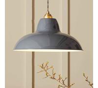 Anglepoise Original 1227 Brass Midi Wide pendant light, grey