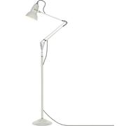 ANGLEPOISE Original 1227 Floor Lamp, Linen White, Ideal Living Room or Reading Lamp, Braided Colour Cable, Gloss Paint Finish Steel Shade, Cast Iron Base Steel Cover, Chrome Plated Fittings, LED Bulb