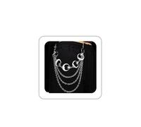 ANGLEQUEEN Goth Pants Chains for Men Women Punk Sun Moon Star Skull Wallet Chains Hip Hop Rock Pocket Chain Fashion Layered Pirate Jean Pants Chain for Men Halloween Jewelry, 20.8IN, Alloy, No