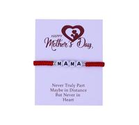 ANGLEQUEEN Mother's Day Bracelets Gift for Mom from Daughter Son Weave Adjustable Bracelet Mom Letters Bracelet Mother's Day Clothing Accessories, Adjustable, Cord, no gemstone