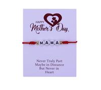 ANGLEQUEEN Mother's Day Bracelets Gift for Mom from Daughter Son Weave Adjustable Bracelet Mom Letters Bracelet Mother's Day Clothing Accessories, Adjustable, Cord, no gemstone