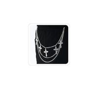 ANGLEQUEEN Punk Pants Chain Hip Hop Butterfly Cross Sword Star Rivet Charm Layered Jeans Chains Wallet Chain Vintage Rock Chains for Women Men Halloween Jewelry Clothing Accessories, Middle, Metal, No
