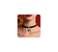 ANGLEQUEEN Queen Of Hearts Accessories for Women Vampire Necklace Vintage Red Black Necklace Queen Of Hearts Cosplay Halloween Jewelry, Metal, No Gemstone