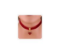 ANGLEQUEEN Queen Of Hearts Accessories for Women Vampire Necklace Vintage Red Black Necklace Queen Of Hearts Cosplay Halloween Jewelry, Metal, No Gemstone